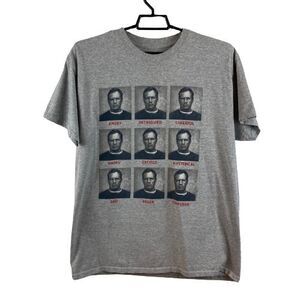 BSCA Men’s Large Gray Faces of Bill Belichick T-shirt Patriots NFL